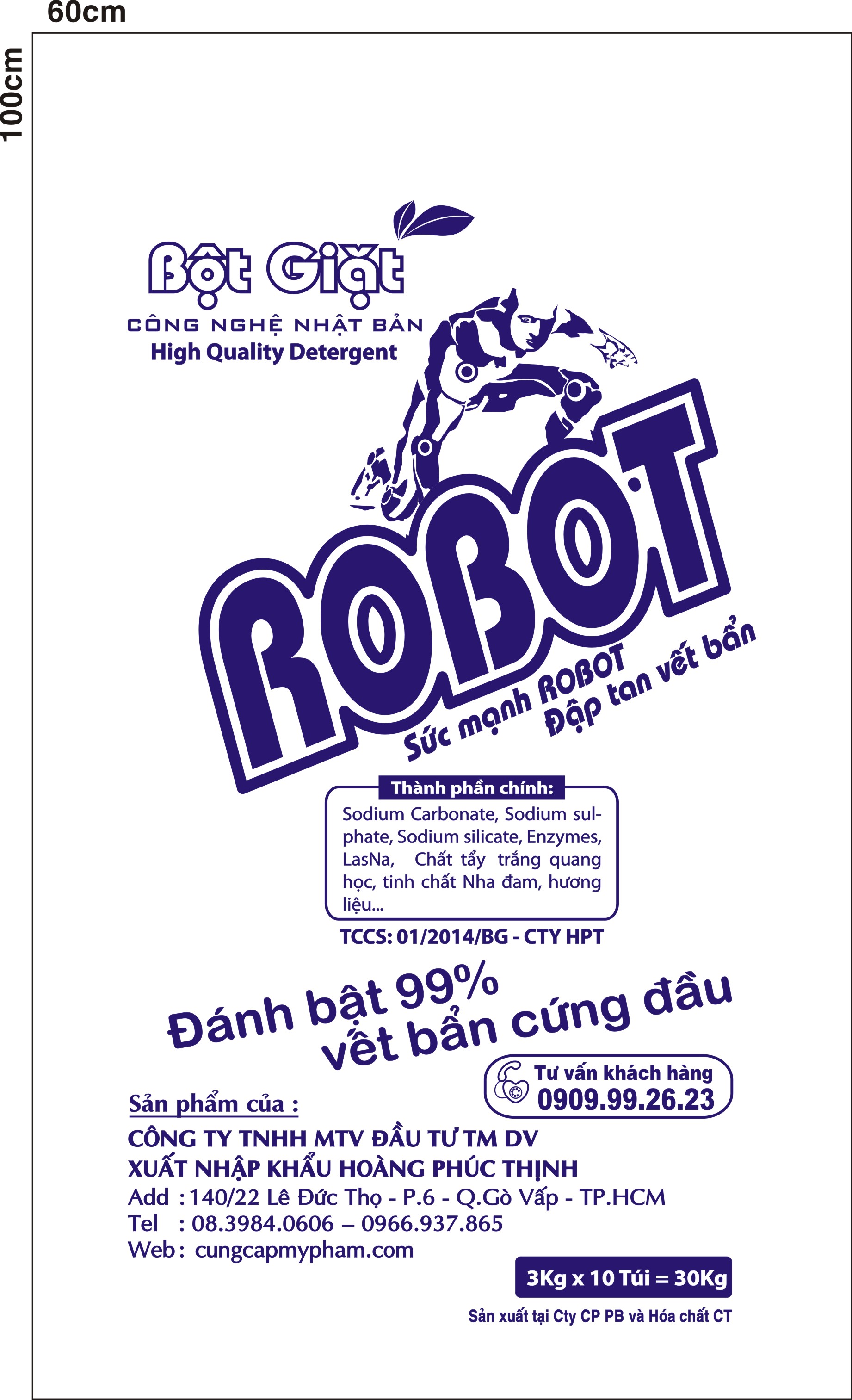 BAO BỘT GIẶT ROBOT