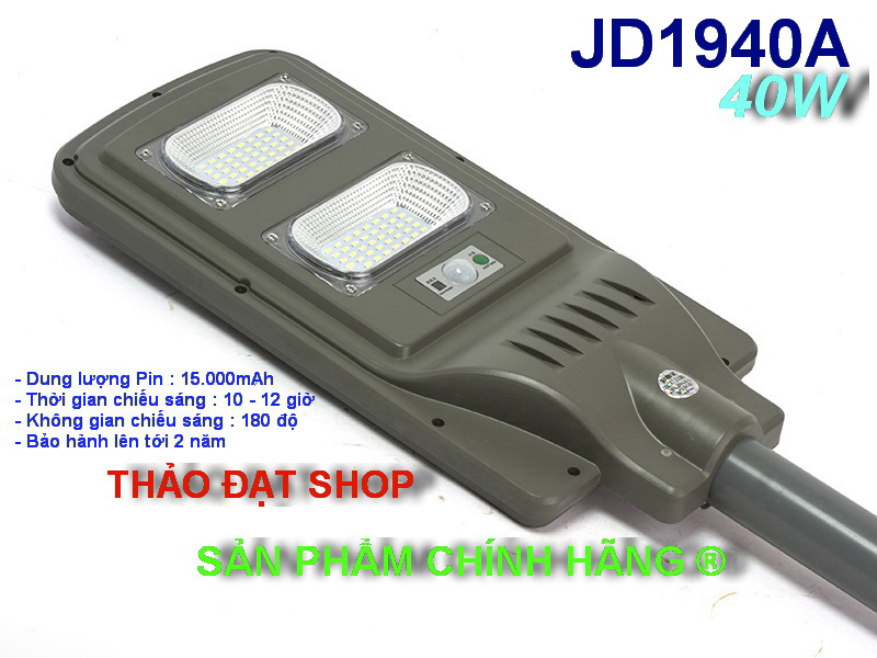 ĐÈN NĂNG LƯỢNG MẶT TRỜI CHÍNH HÃNG JINDIAN JD-1940A (40W)
