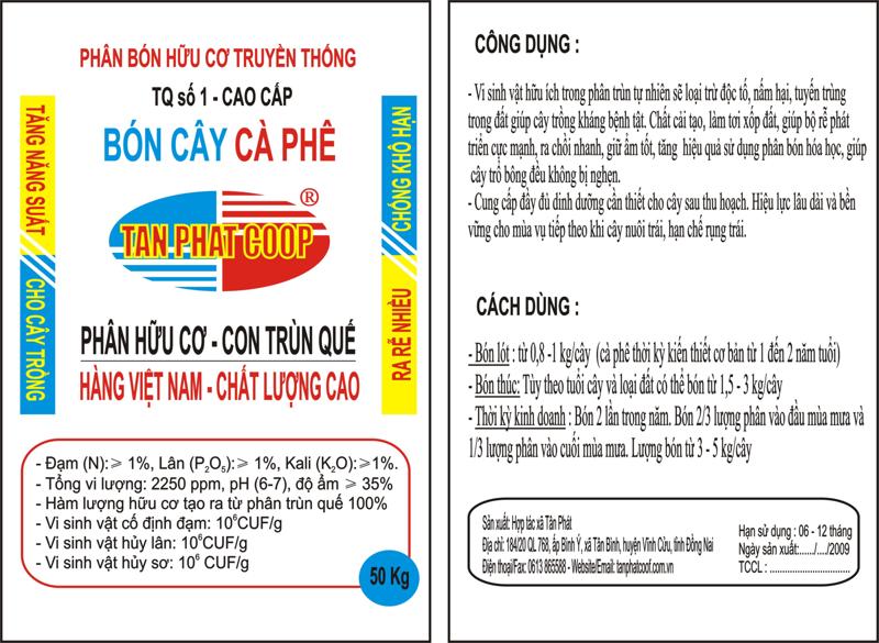 BAO PHÂN BÓN CÀ PHÊ 60X90