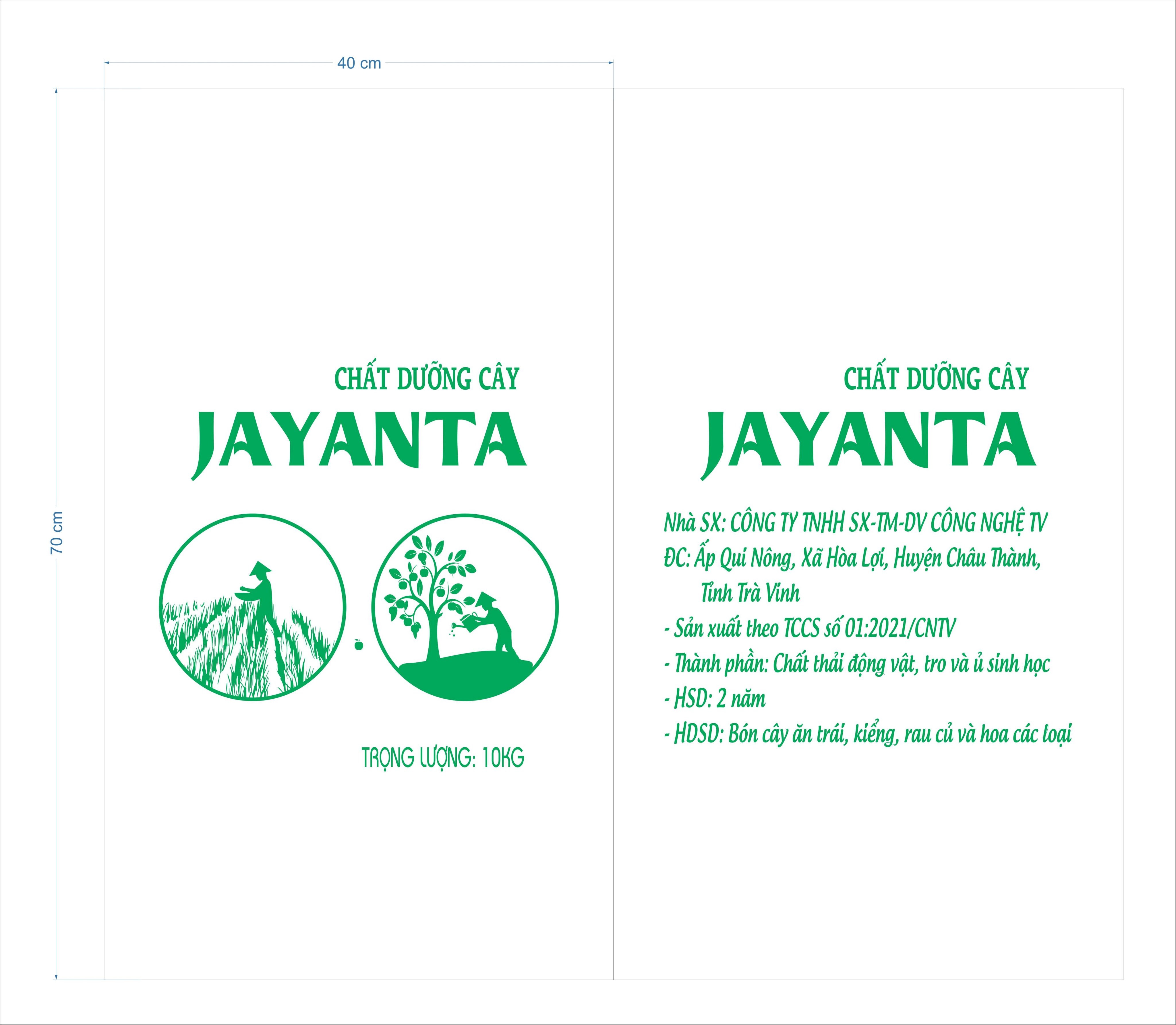 BAO PHÂN BÓN HỮU CƠ JAYANTA