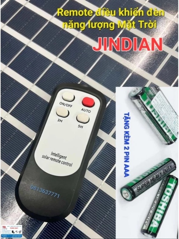 REMOTE ĐIỀU KHIỂN ĐÈN NĂNG LƯỢNG MẶT TRỜI JINDIAN